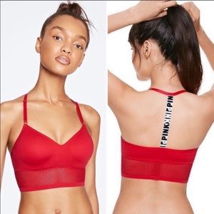 Pink Vs Lightly Padded T Backed Bra